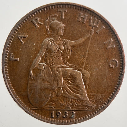 1932 George V Farthing Coin | Very High Grade | a7700