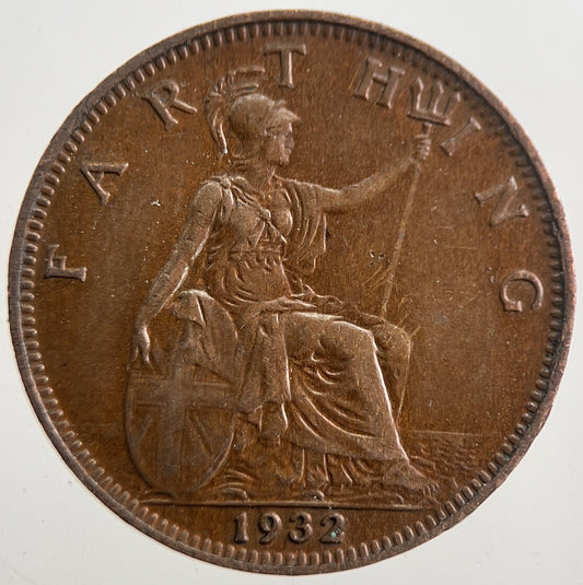 1932 George V Farthing Coin | Very High Grade | a7700