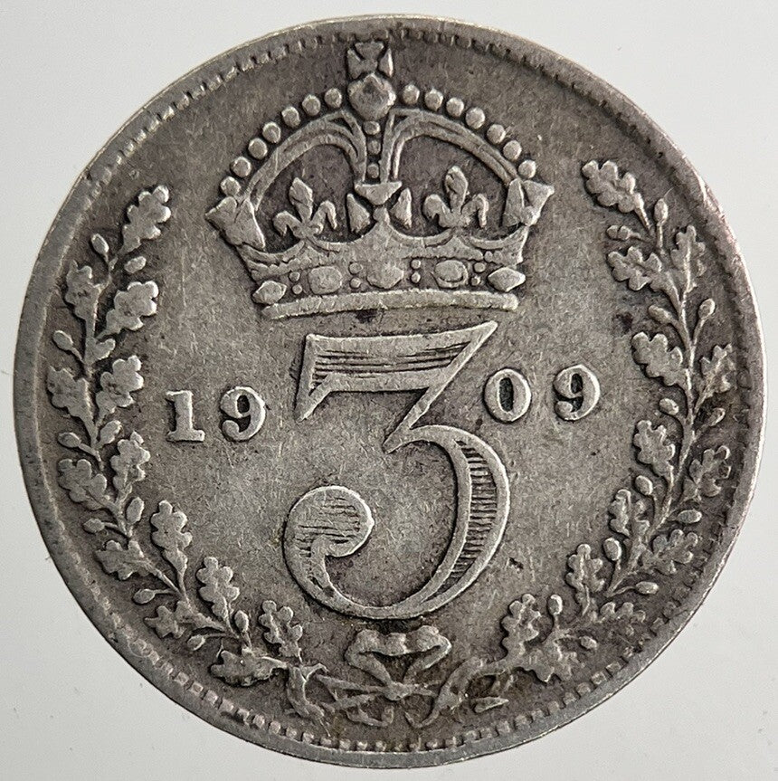 1909 Edward VII Threepence Silver Coin | Fine Collectable Grade | a9842