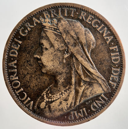 1901 Veiled Head Victoria One Penny Coin | Collectable Grade