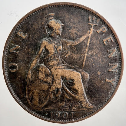 1901 Veiled Head Victoria One Penny Coin | Collectable Grade