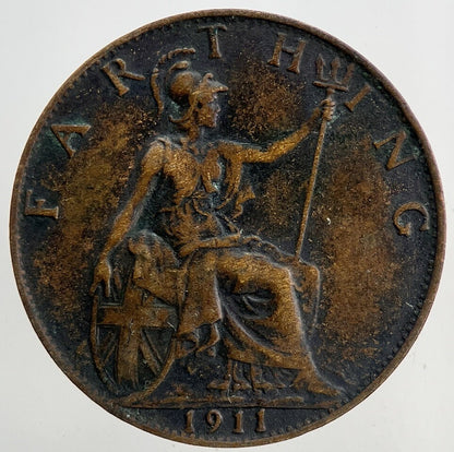 1911 George V Farthing Coin | Fine Collectable Grade