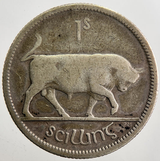 1928 Irish Shilling 1s Bull Silver Coin | Collectable Grade | a7369