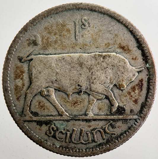 1928 Irish Shilling 1s Bull Silver Coin | Collectable Grade | a7367
