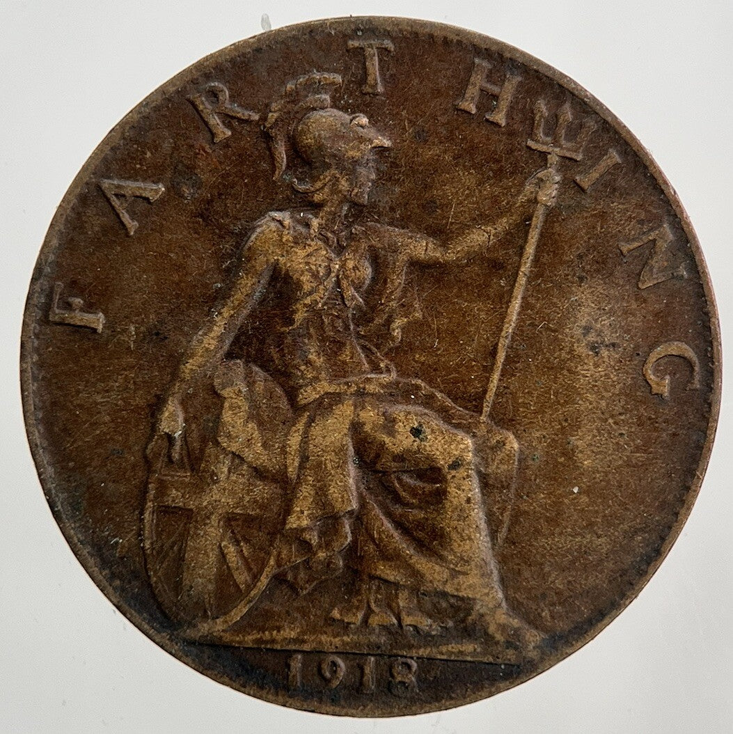 1918 George V Farthing Coin | Fine Collectable Grade