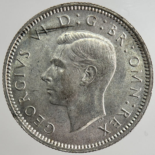 1941 George VI British Sixpence Silver Coin | Very Fine Grade | a8344