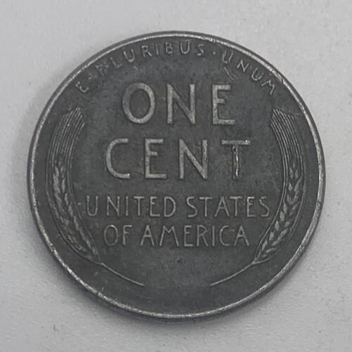 1943 US USA Lincoln Wheat One Cent | American Steel Coin | Fine Grade | a521