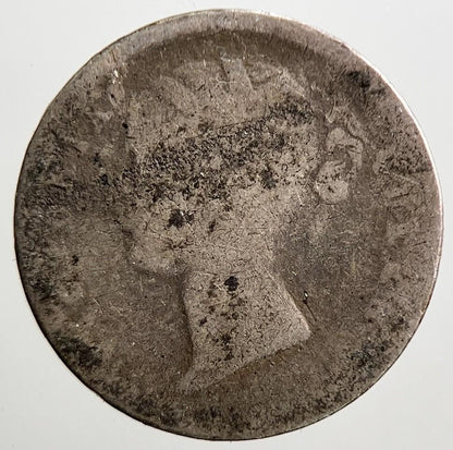 1841 India 2 Two Annas Silver Coin | Fair Grade | a2776