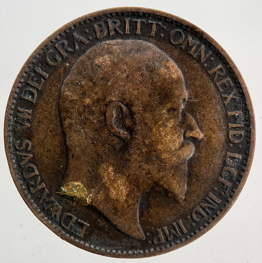 1910 Edward VII Farthing Coin | Fine Collectable Grade
