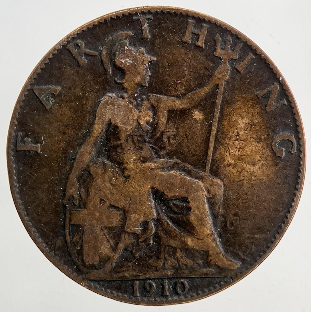 1910 Edward VII Farthing Coin | Fine Collectable Grade