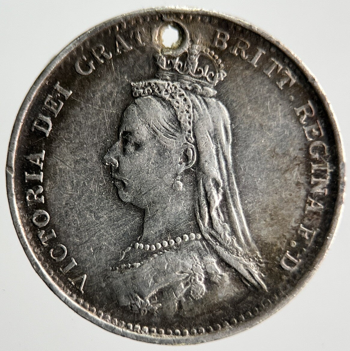1893 Jubilee Head Victoria Threepence Silver Coin | Collectable Grade | a4044