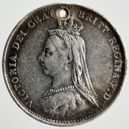 1893 Jubilee Head Victoria Threepence Silver Coin | Collectable Grade | a4044