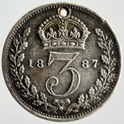 1893 Jubilee Head Victoria Threepence Silver Coin | Collectable Grade | a4044