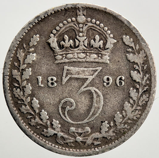 1896 Victoria Threepence Silver Coin | Collectable Grade | a2623