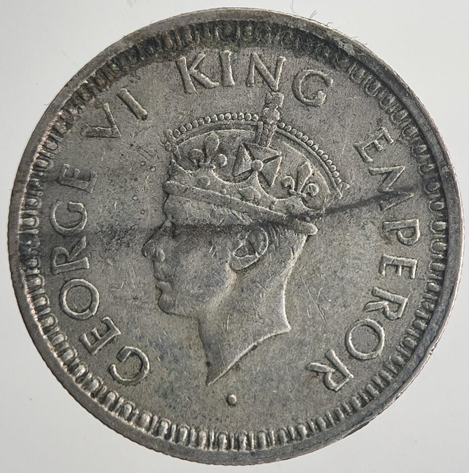 1945 India Quarter Rupee Silver Coin | Very High Grade | a6354