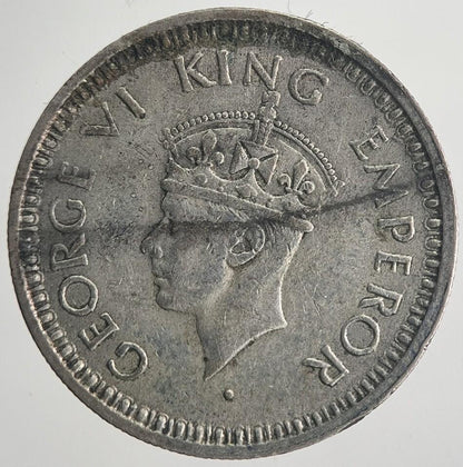 1945 India Quarter Rupee Silver Coin | Very High Grade | a6354