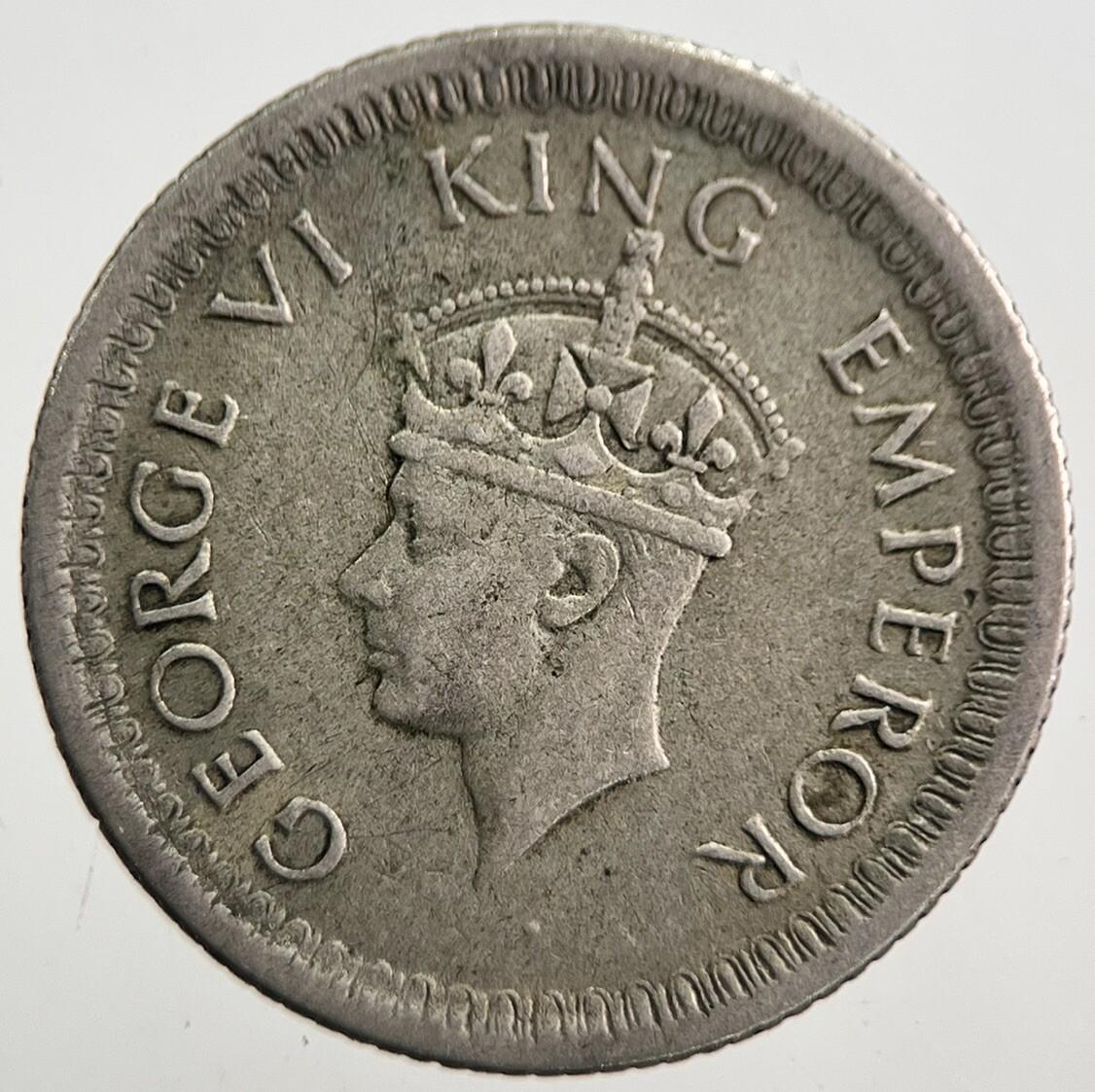 1942 India 1/4 Quarter Rupee Silver Coin | Very High Grade | a7667