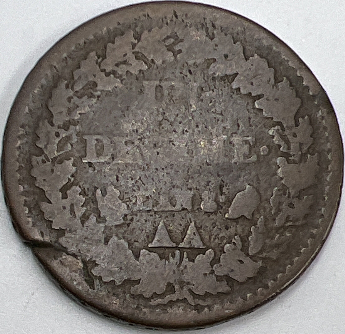 France Un Dacime Lan 7 Copper Coin | Fair Grade