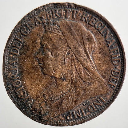 1901 Victoria British Farthing Coin | Fine Collectable Grade | a3272