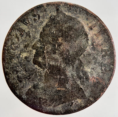 George II 2nd Half-Penny Coin | Worn Grade | a537