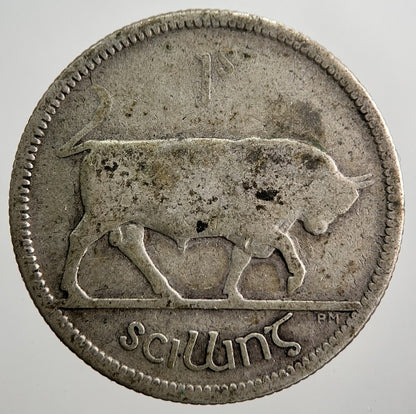1928 Irish Shilling 1s Bull Silver Coin | Collectable Grade | a8035