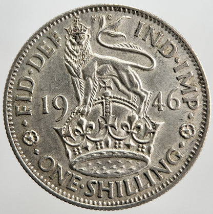 1946 George VI British Shilling Silver Coin | Very High Grade | a2493