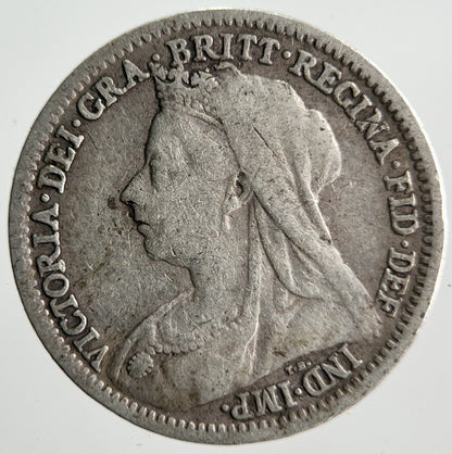 1901 Victoria Threepence Silver Coin | Collectable Grade | a4037