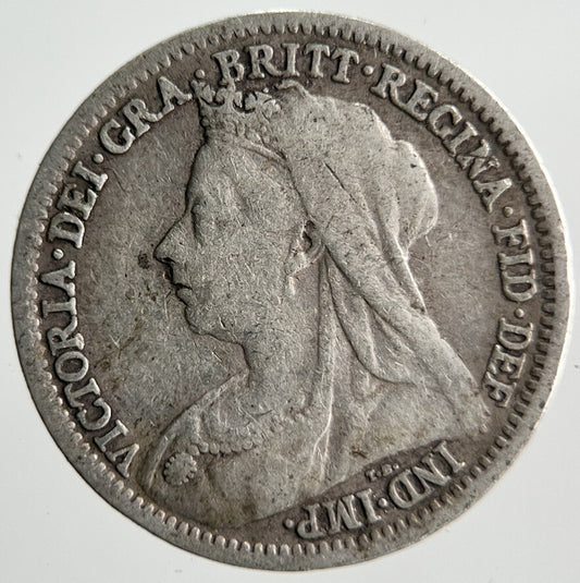 1901 Victoria Threepence Silver Coin | Collectable Grade | a4037