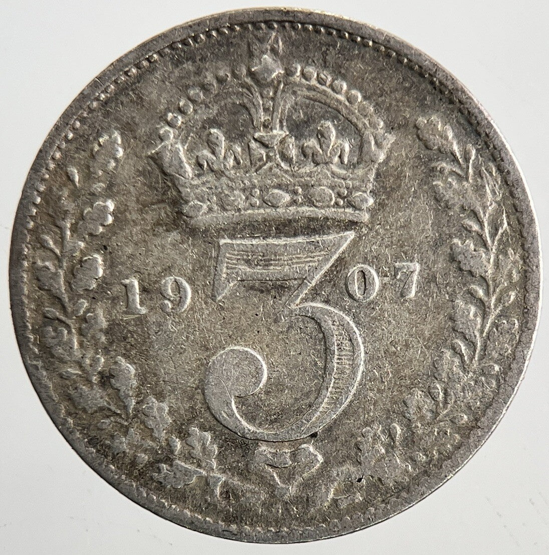 1907 Edward VII Threepence Silver Coin | Fine Collectable Grade | a9839