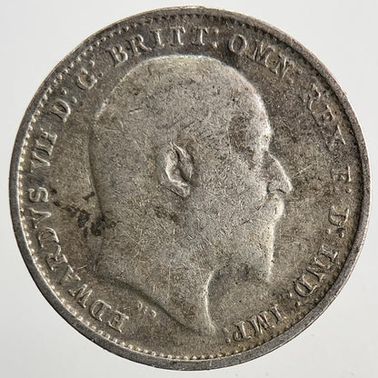 1907 Edward VII Threepence Silver Coin | Fine Collectable Grade | a9839