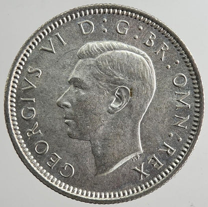 1941 George VI British Sixpence Silver Coin | Very Fine Grade | a8337