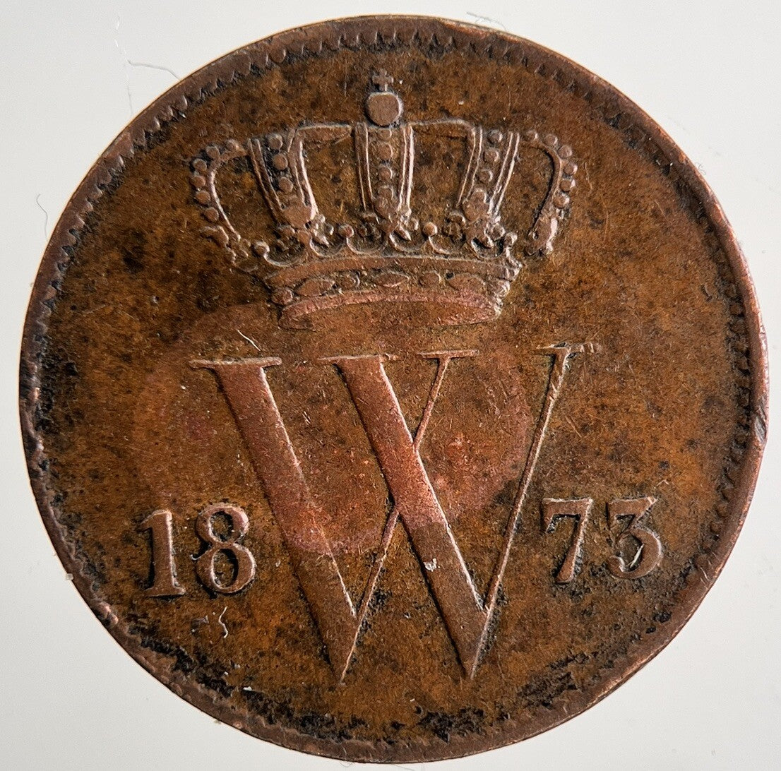 1875 Netherlands 1 One Cent Coin | Very High Grade | a9829