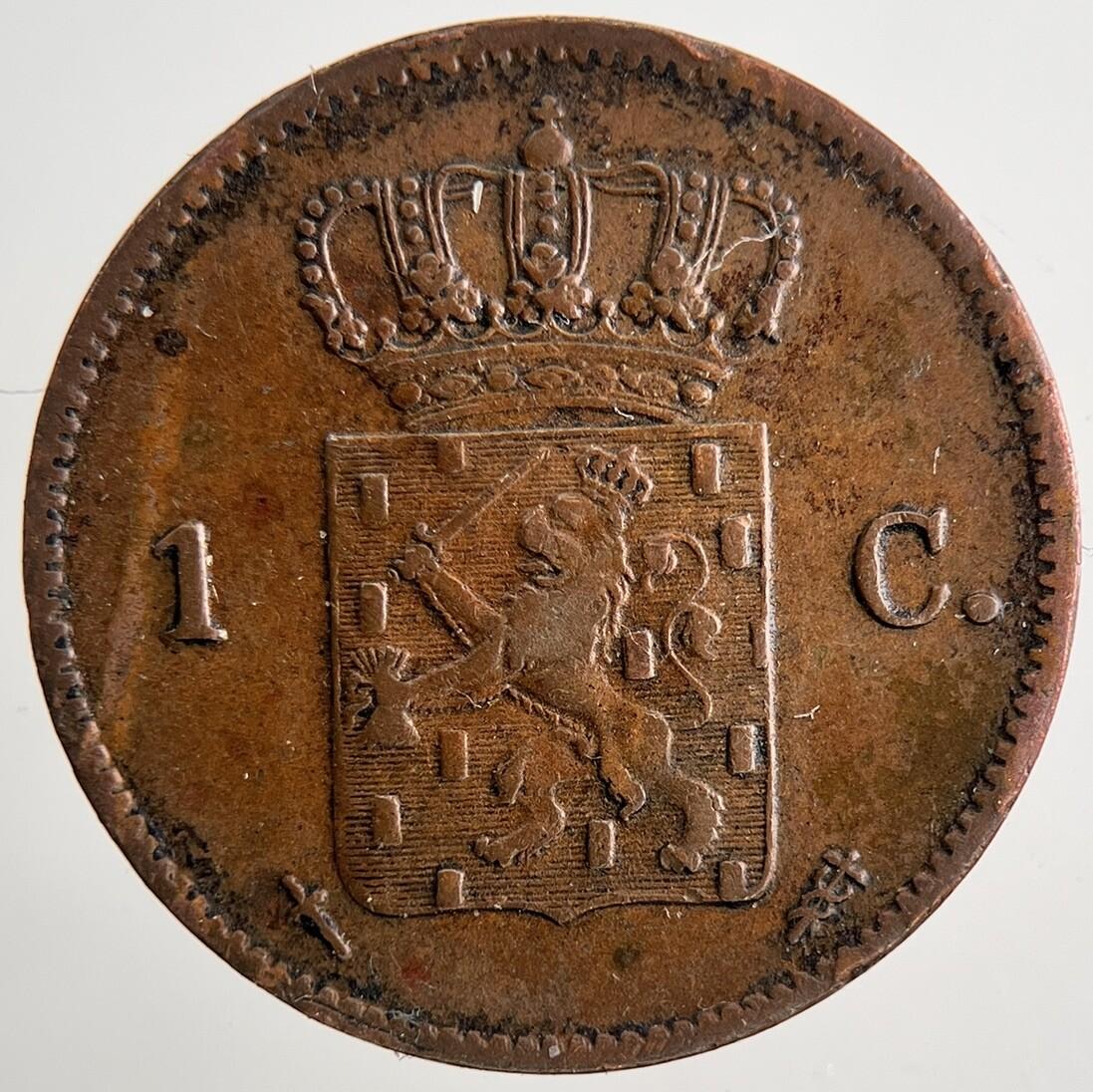 1875 Netherlands 1 One Cent Coin | Very High Grade | a9829