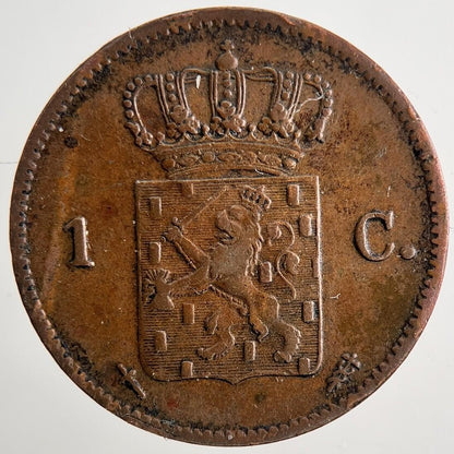 1875 Netherlands 1 One Cent Coin | Very High Grade | a9829