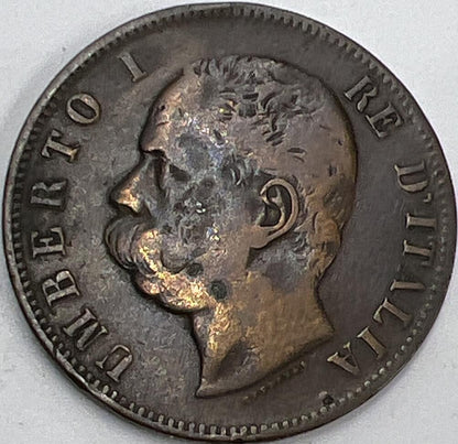 1893 10 Centesimi Italy Coin | Fair Grade