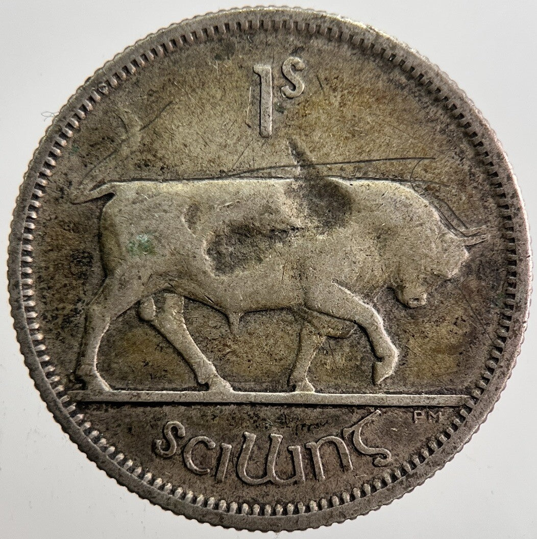 1928 Irish Shilling 1s Bull Silver Coin | Collectable Grade | a7368
