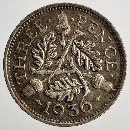 1936 George V Threepence Silver Coin | Fine Collectable Grade | a9867