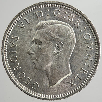 1941 George VI British Sixpence Silver Coin | Very Fine Grade | a8338