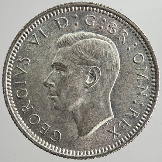 1941 George VI British Sixpence Silver Coin | Very Fine Grade | a8338