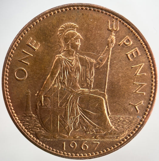 1967 Elizabeth II 2nd One Penny Coin | Very Fine Grade | a9581