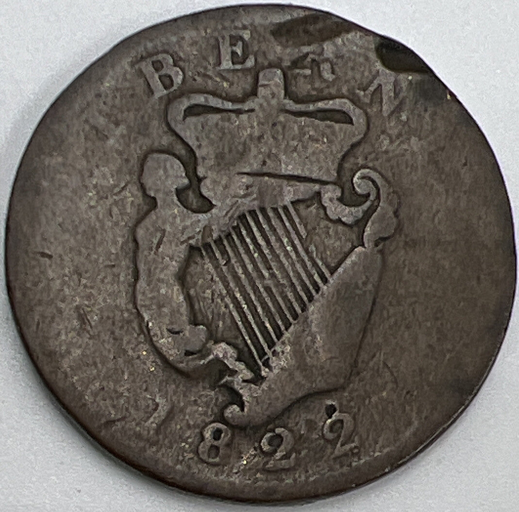 1822 Irish Half-Penny | Fair Grade