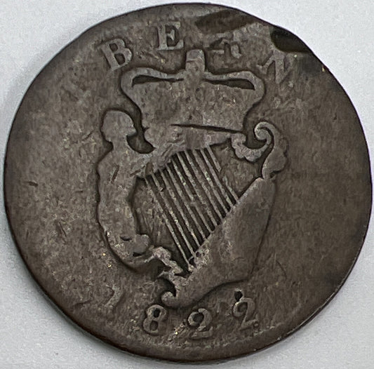 1822 Irish Half-Penny | Fair Grade