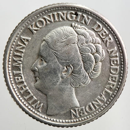 1944 Netherlands 25 Cents Silver Coin | Fine Collectable Grade | a2790