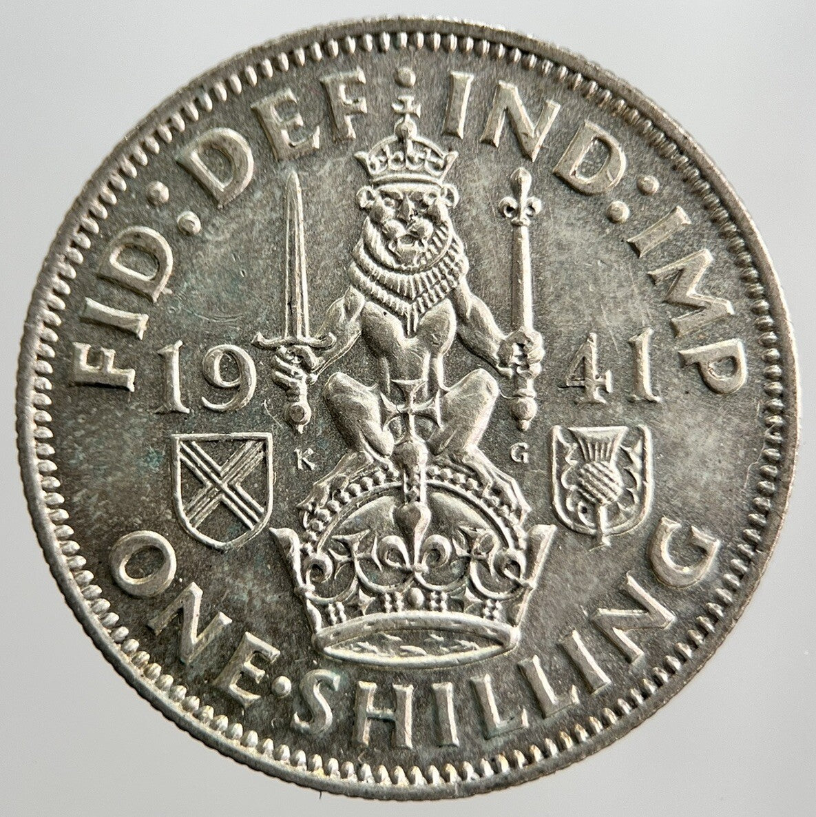 1941 George VI Scottish Shilling Silver Coin | Very High Grade | a2492
