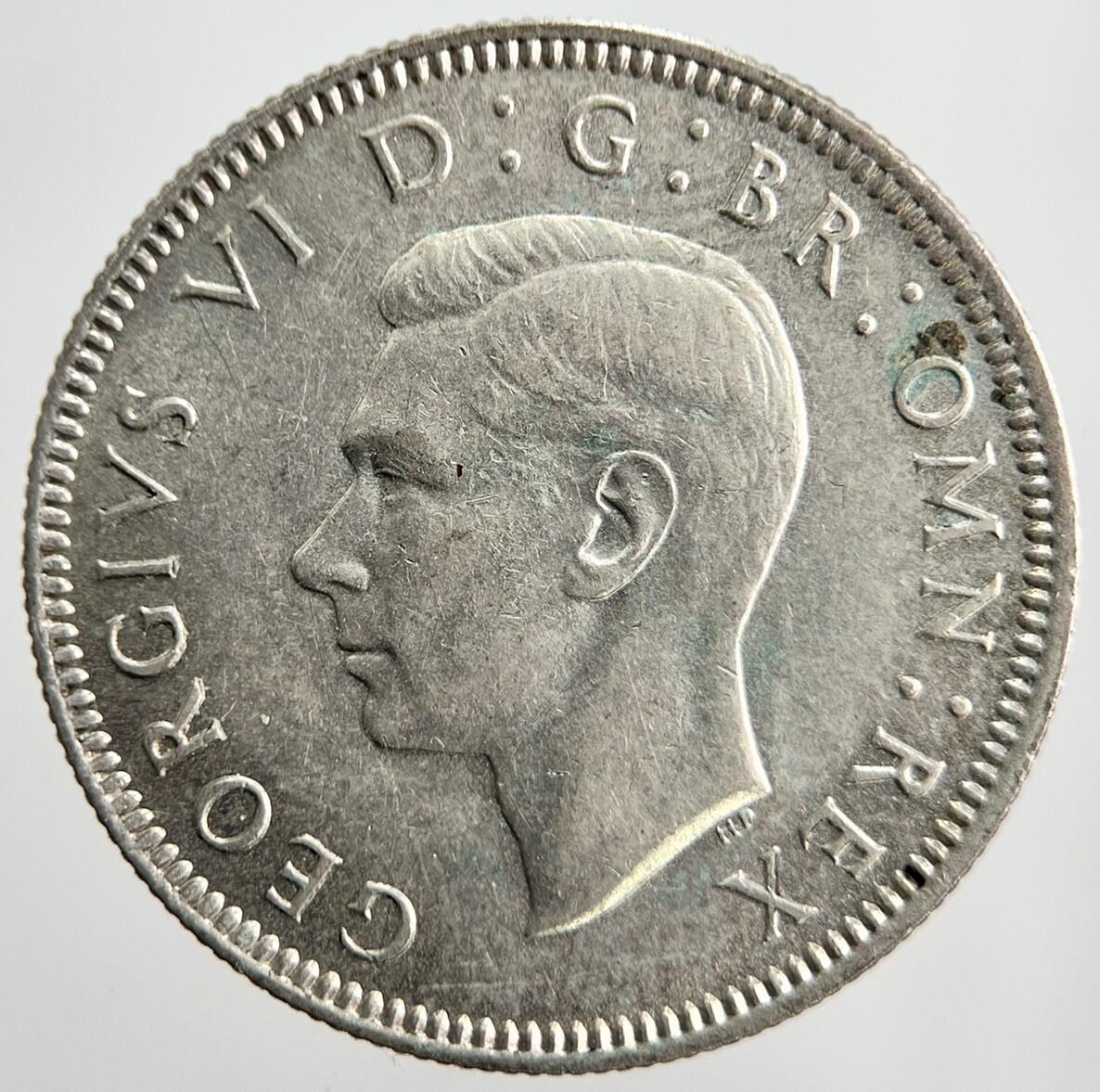 1941 George VI Scottish Shilling Silver Coin | Very High Grade | a2492