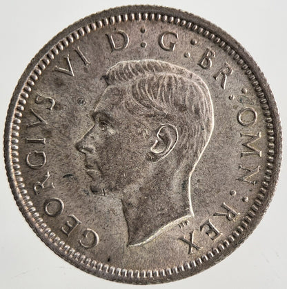 1942 George VI British Sixpence Silver Coin | Very High Grade | a9817