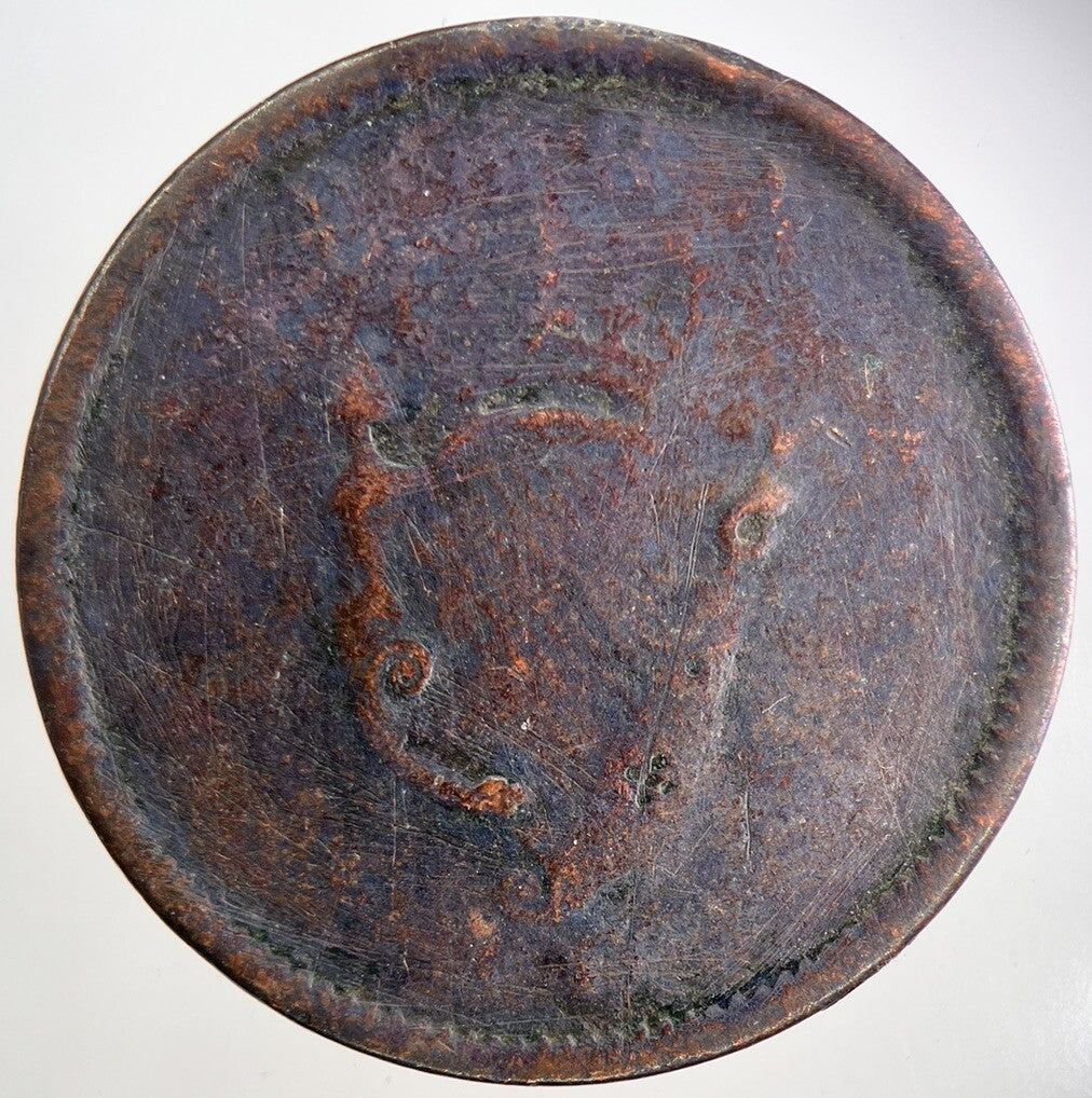 George III 3rd Irish Hibernia One Penny Coin | Fair Grade | a9833