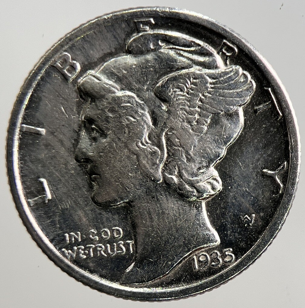 1935 US USA Mercury Dime Silver Coin | Fine Collectable Grade | a3141