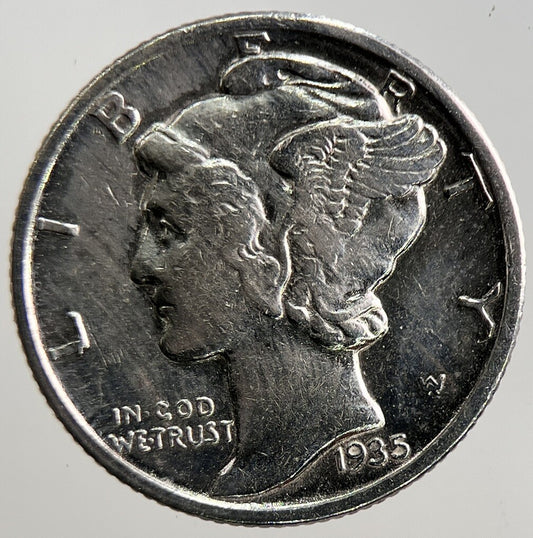 1935 US USA Mercury Dime Silver Coin | Fine Collectable Grade | a3141