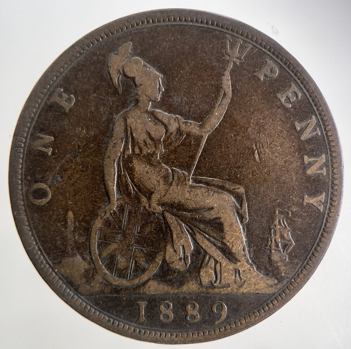 1889 Victoria One Penny Coin | Fine Collectable Grade | a9810